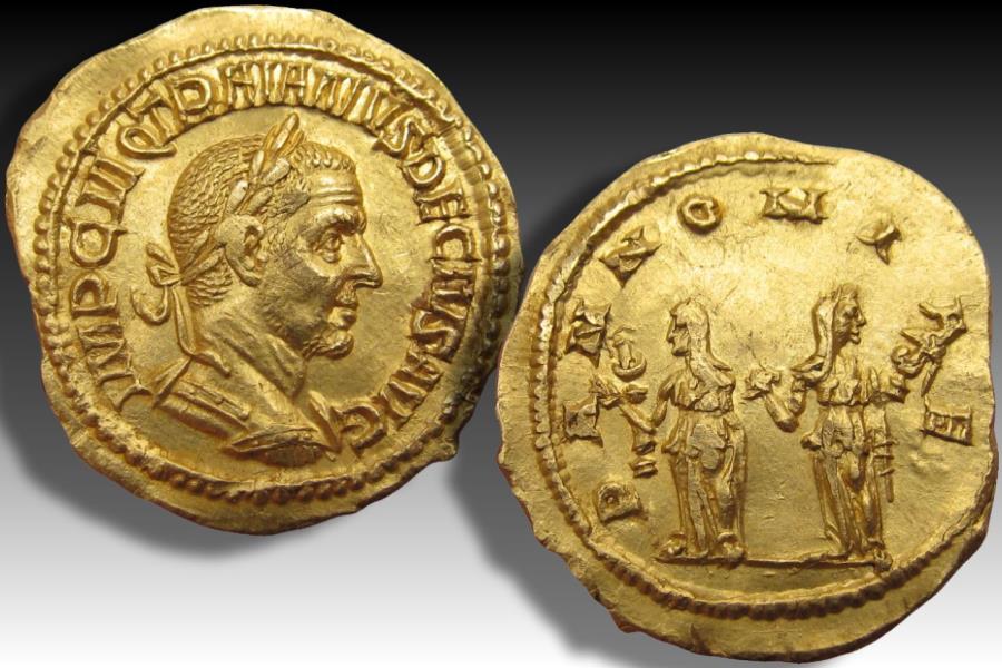 Av Gold Aureus Trajan Decius, Rome Mint 249-251 A.d. - Pannoniae 