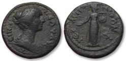Ancient Coins - 21mm AE coin Faustina II Junior, Mysia, Germe 147-176 A.D. - very rare - Ex Plankenhorn collection & Ex Gorny Mosch