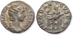 Ancient Coins - AR silver denarius Julia Mamaea, Rome mint circa 231 A.D. - IVNO AVGVSTAE -