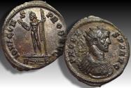 Ancient Coins - Silvered antoninianus Probus, Rome mint 2nd officina circa 281 A.D. - IOVI CONS PROB AVG, R(thunderbolt)B -