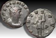 Ancient Coins - Silvered antoninianus Gallienus, Rome mint circa 260-261 A.D. - VIRTVS AVG with P in right field - cuirassed bust variety