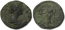 Ancient Coins - AE as Faustina II Junior, Rome mint circa 161-176 A.D. - IVNO reverse -