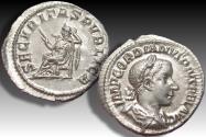 Ancient Coins - AR denarius Gordian III / Gordianus III, Rome mint circa 240 A.D. - SECVRITAS PVBLICA - nearly as minted