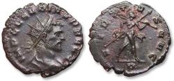 Ancient Coins - AE/BI silvered antoninianus Claudius II Gothicus, Mediolanum 1st officina 269-270 A.D. - VIRTVS AVG , P in exergue -