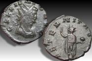 Ancient Coins - Silvered antoninianus Gallienus, Rome mint circa 265-267 A.D. - AETERNITAS AVG, no letter in field -