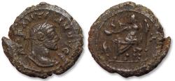 Ancient Coins - 20mm BI tetradrachm Diocletian / Diocletianus, Egypt Alexandria - dated RY 8 = 291-292 A.D., Zeus seated -