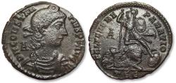 Ancient Coins - AE 23mm maiorina / centenionalis Constantius II as Augustus, Thessalonica mint circa 348-351 A.D.  - TSЄ -