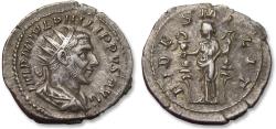 Ancient Coins - AR antoninianus Philip I, Rome mint circa 244-247 A.D. - FIDES MILITVM - struck on large full heavy flan