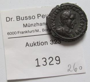 Ancient Coins - scarce & Ex Busso Peus 1988 - BI tetradrachm Trebonianus Gallus, Egypt, Alexandria dated RY 3 252-253 A.D.