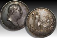 World Coins - GREAT BRITAIN - TIME OF NAPOLEON 41mm SILVER mudie medal #1: his majesty King George III 1817 A.D. (struck 1820)