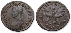 Ancient Coins - AE/BI silvered antoninianus Probus, Cyzicus circa 280-281 A.D. - SOLI INVICTO, XXIV -
