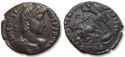 Ancient Coins - AE 22mm maiorina / centenionalis Constantius II as Augustus, Heraclea mint circa 350-351 A.D. - SMHΔ -