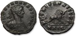 Ancient Coins - Antoninianus Probus, Siscia mint circa 279-280 A.D. - radiate lion reverse, scarce type -