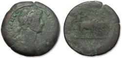 Ancient Coins - 34 mm AE/BI drachm Hadrian / Hadrianus, Alexandria mint dated RY 2 (?) 117-118 A.D. - quadriga of elephants -