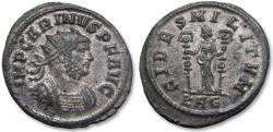 Ancient Coins - AE silvered antoninianus Carinus, Rome mint circa 284 A.D. - FIDES MILITVM -