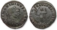 Ancient Coins - AE (silvered) follis Maximinus II Daia, Siscia mint circa 310-313 A.D. - mintmark SIS, in right field Γ -