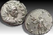Ancient Coins - Silvered antoninianus Claudius II Gothicus, Siscia circa 269 A.D. - SPES AVG with I in field - fully silvered, rare