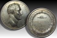 World Coins - GREAT BRITAIN - TIME OF NAPOLEON 41mm SILVER medal 1815 A.D. (1820 A.D.) Mudie medal #35 - Napoleonic Wars - The battle of Waterloo - Duke of Wellington