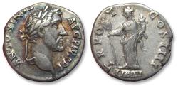 Ancient Coins - Silver denarius Antoninus Pius, Rome mint circa 145-147 A.D.