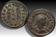 Ancient Coins - Silvered antoninianus Numerianus as Caesar, Cyzicus 5th officina 282-283 A.D. - CLEMENTIA • TEMP / Є / XXI -