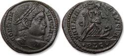 Ancient Coins - Constantine I The Great AE follis, Lugdunum (Lyon) mint 323-324 A.D. - mintmark •PLG (crescent) -