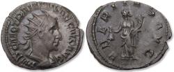 Ancient Coins - AR antoninianus Trajan Decius, Rome mint circa 250 A.D. - VBERITAS AVG - nice deepgrey toning
