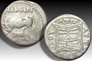 Ancient Coins - AR drachm Illyria, Apollonia - under NIKEN and AUTOBOULOS as magistrates - circa 80-50 B.C.