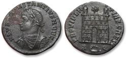 Ancient Coins - AE follis Constantius II as Caesar, Rome mint 4th officina circa 325-326 A.D. - mintmark R(wreath)Q -