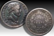 World Coins - AR demi-franc Napoleon Bonaparte - Bordeaux mint - 1808 K - 1808 A.D.