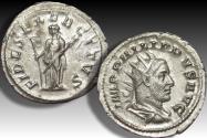 Ancient Coins - AR silver antoninianus Philip I The Arab, Rome mint circa 247-249 A.D. - FIDES EXERCITVS -
