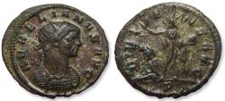 Ancient Coins - Silvered antoninianus Aurelian / Aurelianus, Mediolanum (Milan) mint, 1st officina (P) circa 270-275 A.D. - ORIENS AVG, P