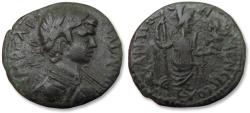 Ancient Coins - Æ 23mm Caracalla, Pisidia, Antiochia mint 198-217 A.D. - Men standing right, cockerel at feet -