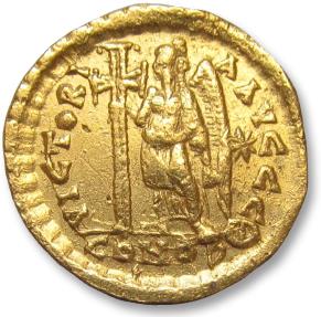 Av Gold Solidus Leo I The Thracian, Constantinople Mint 462-466 A.d 