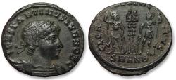 Ancient Coins - AE follis Constantine II as Caesar, Antioch mint, 9th officina circa 330-335 A.D. - mintmark SMANΘ -