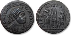 Ancient Coins - Constantine II Caesar AE follis, Lugdunum (Lyon) mint 330-335 A.D. - mintmark •PLG -
