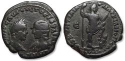 Ancient Coins - AE 27 (pentassarion) Caracalla & Julia Domna, Moesia, Marcianopolis - under Julius Quintillianus circa 211-217 A.D.