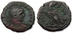 Ancient Coins - Billon Tetradrachm Aurelian / Aurelianus, Egypt, Alexandria, dated RY 6 = AD 274-275 - Eagle standing left, head turned right