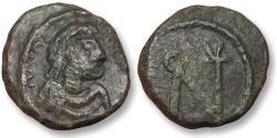 Ancient Coins - AE 10mm minimus / nummus Justin I / Justinus I, Constantinople 518-527 A.D. - tiny little coin -