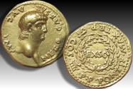 Ancient Coins - AV gold aureus Nero, Rome mint 59-60 A.D. - nicely centered and well struck example of this type -
