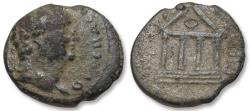 Ancient Coins - AE 18mm Vespasian / Vespasianus, LYDIA, Sardis / Sardes mint 69-79 A.D. - temple reverse -
