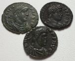Ancient Coins - Group of 3x follis struck under Valens