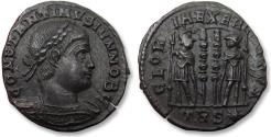 Ancient Coins - Constantine II Caesar AE follis, Treveri (Trier) mint 332-333 A.D. - mintmark TRS⁕ -