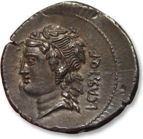Ancient Coins - AR Denarius, L. Cassius Longinus. Rome 78 B.C. - Struck from fresh dies & beautifully toned -