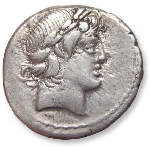 Ancient Coins - AR denarius L. Marcius Censorinus, Rome mint 82 B.C.