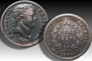 World Coins - AR demi-franc Napoleon Bonaparte - Bordeaux mint - 1808 K - 1808 A.D.