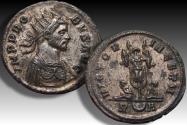 Ancient Coins - Silvered antoninianus Probus, Rome mint circa 280 A.D. - VICTORIA GERM, R(crescent)A -