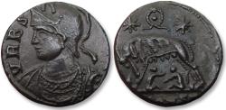 Ancient Coins - Constantine I AE follis, ARELATE (Arles) mint 333-334 A.D. - mintmark SCONST + wreath symbol -