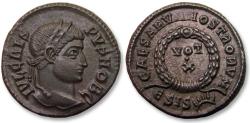 Ancient Coins - AE follis Crispus as Caesar, Siscia, 5th officina 321-324 A.D.
