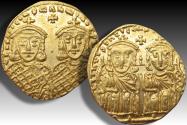 AV gold solidus Constantine VI, with Leo III, Constantine V, and Leo IV, Constantinople mint 780-787 A.D.