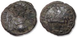 Ancient Coins - Billon Pseudo-Argenteus Maximinus II as Augustus, Treveri (Trier) mint circa 312 A.D. - bent but scarce type -